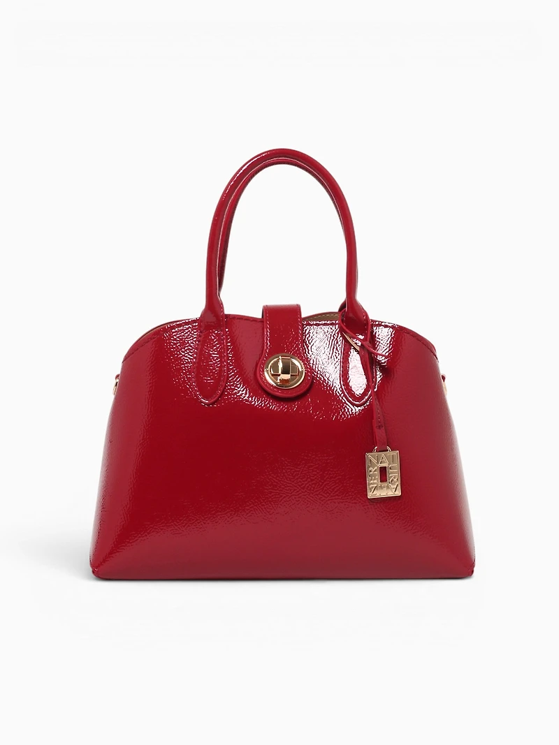 Grace Top Handle Red Pat