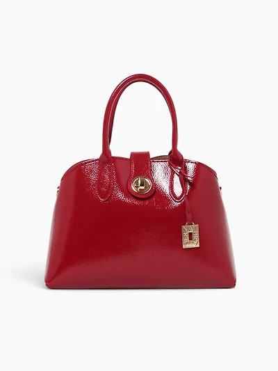 Grace Top Handle Red Pat