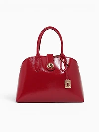 Grace Top Handle Red Pat