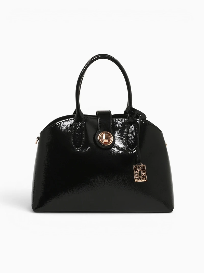 Grace Top Handle Black Pat