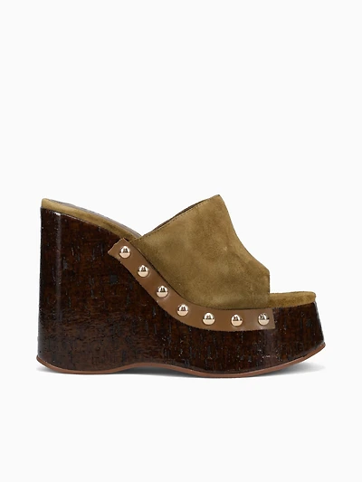 Yoali Dried Olive Suede Leather