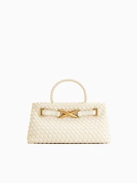 Elora Woven Tote White