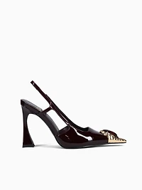 Sorcerer Wine Patent Gold cow leather