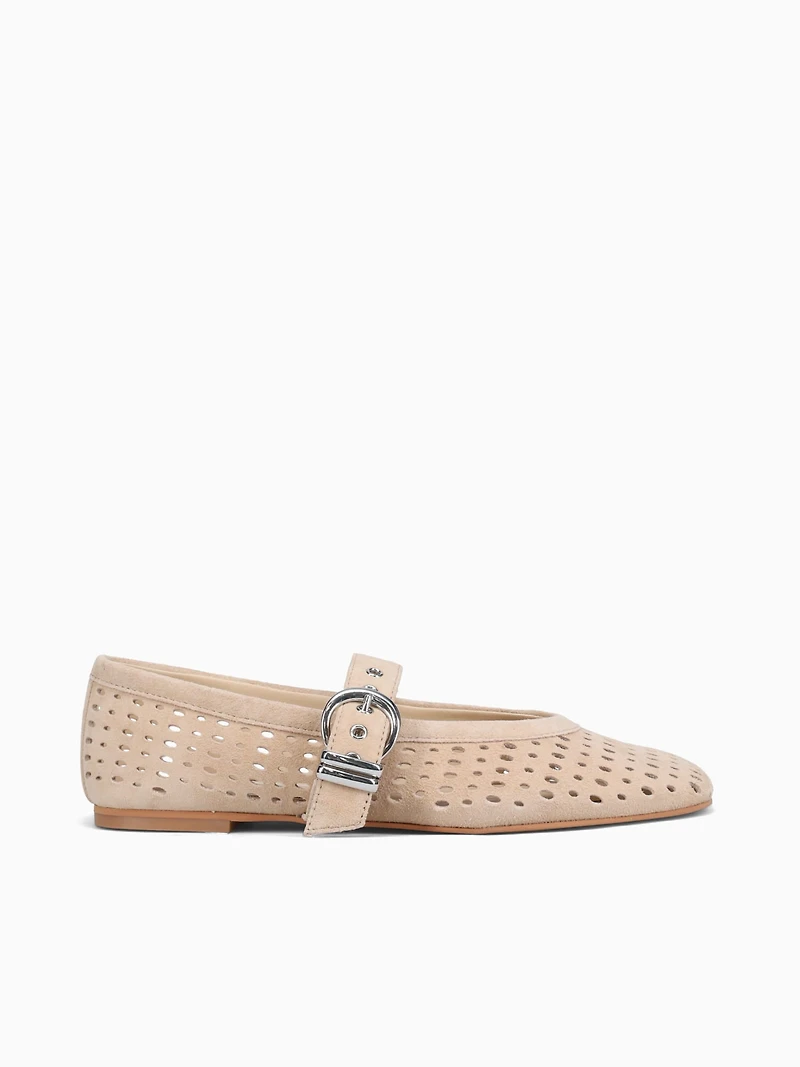 Mikel Camel Perforated Suede