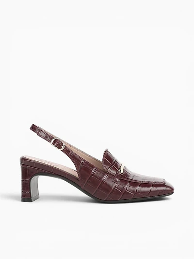 Cypress Smoky Sangria Croco Leather