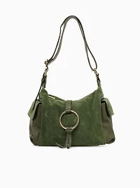 Sattas Suede Match Shoulder Bag Green