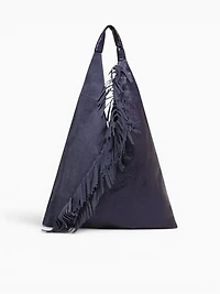 Giselle Suede Match Shoulder Bag Blue