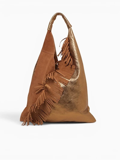 Giselle Suede Match Shoulder Bag Ruggia