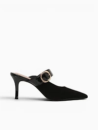 Greta Preto Kid Suede Verniz