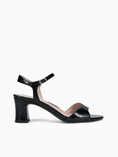 Nyla Black Textured Patent