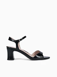 Nyla Black Textured Patent