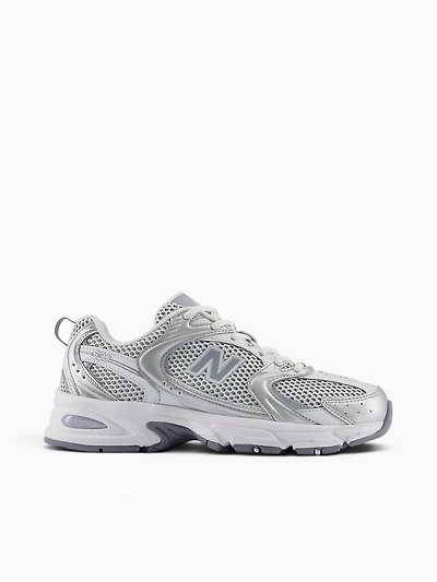 530 Grey Silver Leather Mesh
