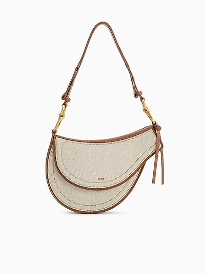 Ashlie Shoulder Bag Brown Canvas