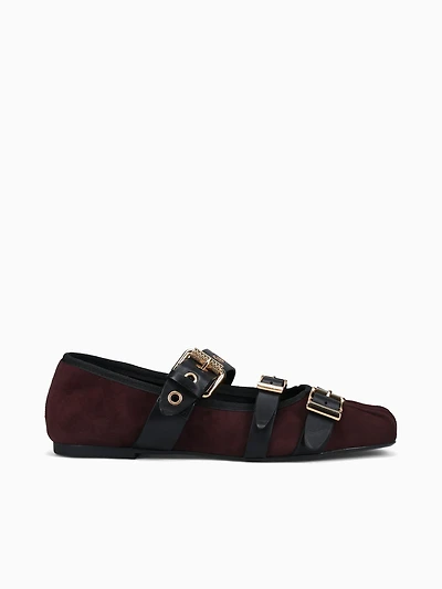 Sevyn Maplewood Black Suede Leather