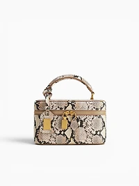 Cleo Top Handle Beige Snake