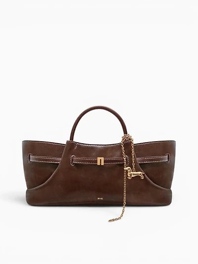 Maeve Dashshund Tote Dark Brown