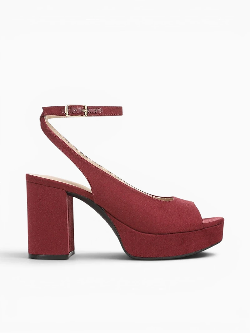 Aliyah Merlot Red Suede