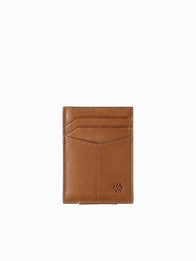 Rhodes Front Pocket Wallet Tan Full Grai