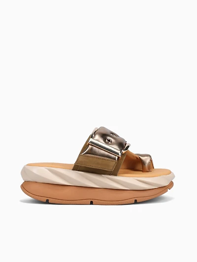 Mellow Glow Brass Metallic Sheep Leather