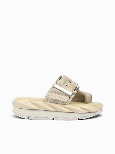 Mellow Glow Greige Sheep Patent Leather