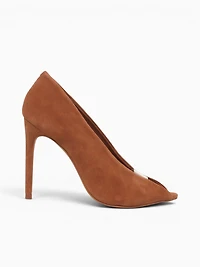 Gia Lee Red Cognac Suede