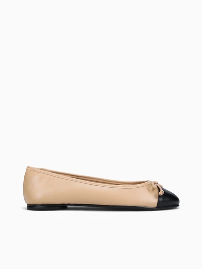 Camille Beige Black nappa