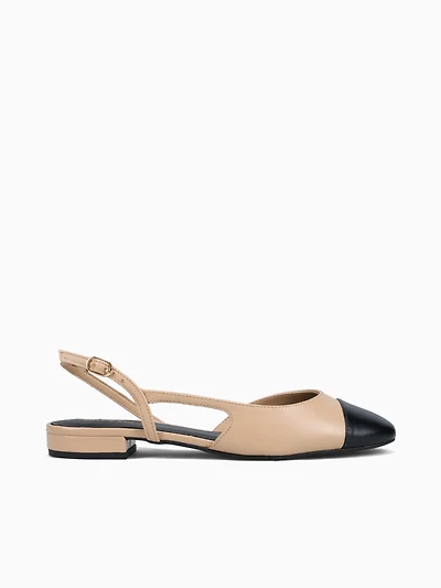 Juliette Beige Black nappa