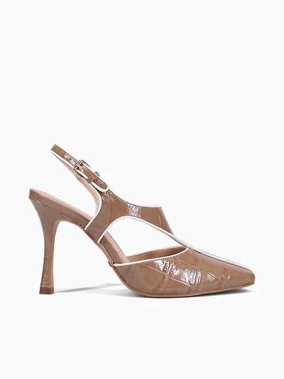 Virgine Moss White croco verniz