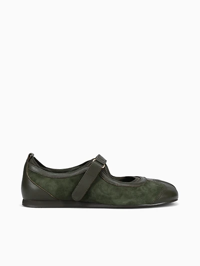 Thalion Olive Leather Suede