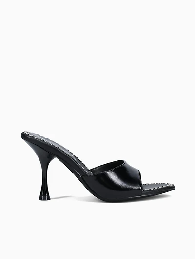 Agentst Black Silver leather