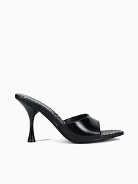 Agentst Black Silver leather