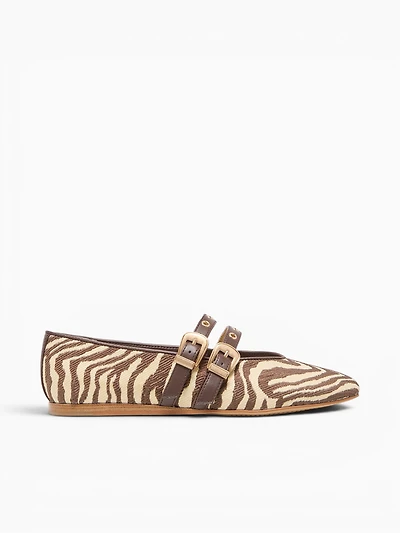 Baylee Grommet Zebra Raffia