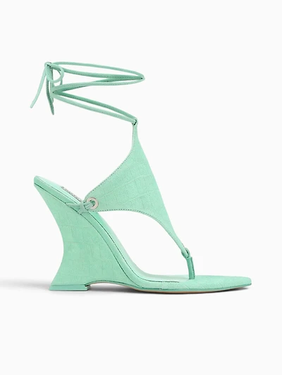 Rampage Mint Croc Suede