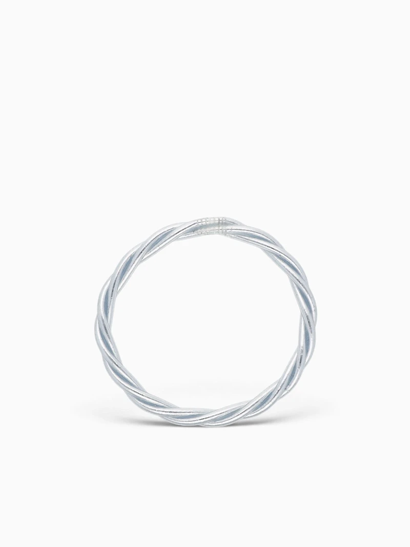 Silver Twist All Weather Bangle