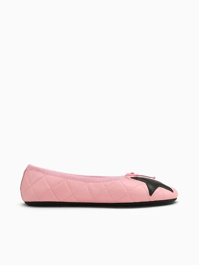 Bedford Pink Black leather