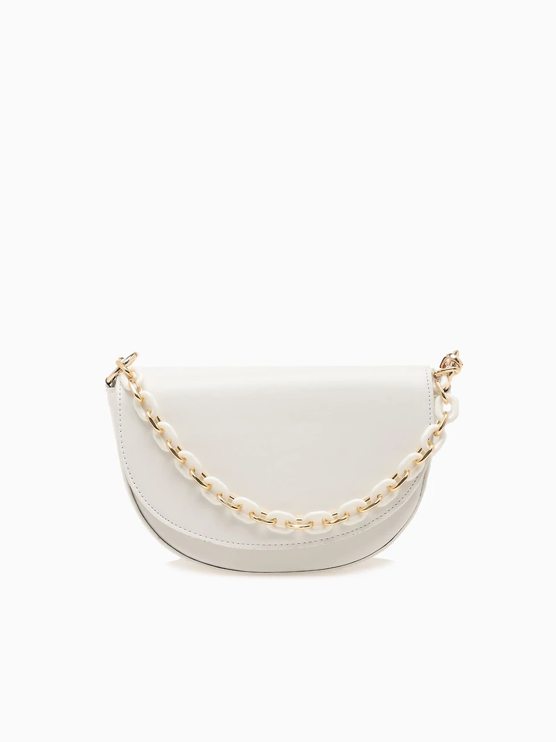 6024 Odette Flap Bag White