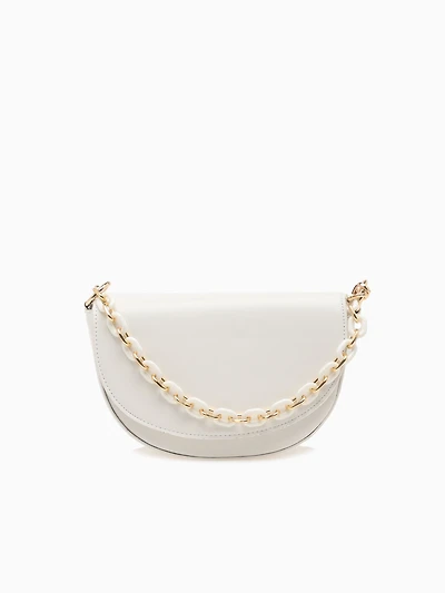 6024 Odette Flap Bag White