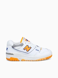 550 White Orange leather