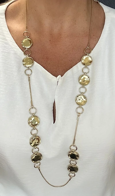 Melted Loops Long Necklace