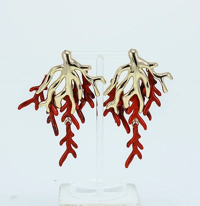 Caribbean Coral Earrings