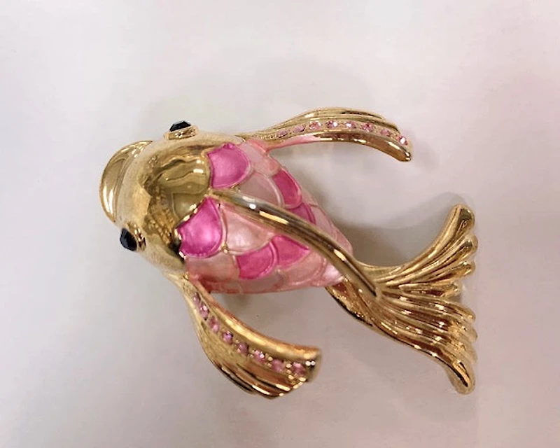 Pink Goldfish Pin