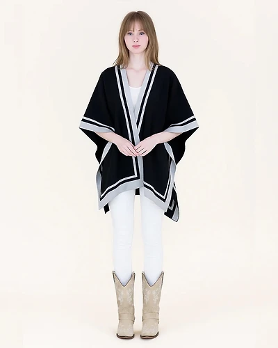 Colorblocked Ruana