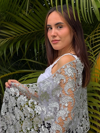 Sequin Lace Shawl