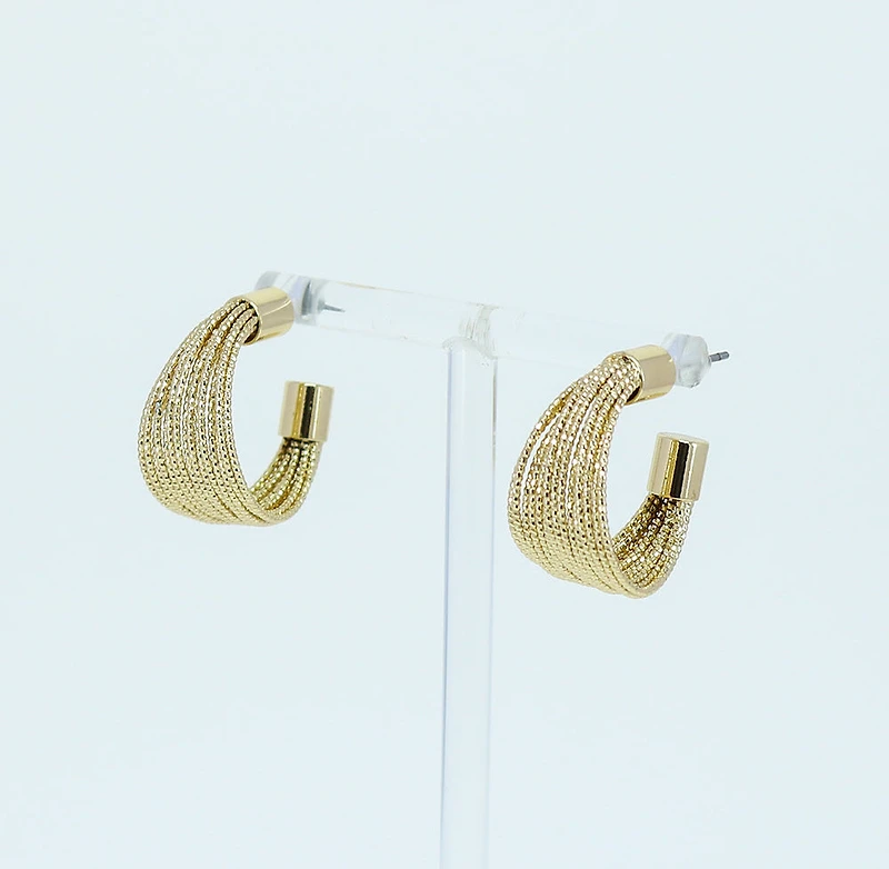 Golden Strands Hoops