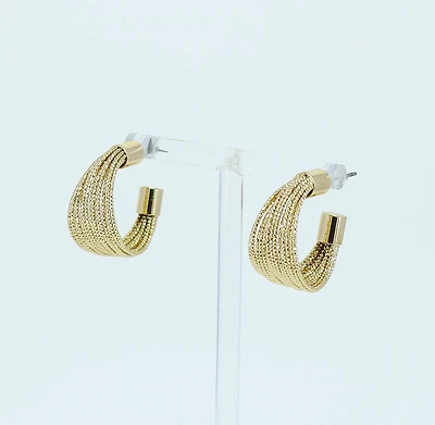 Golden Strands Hoops