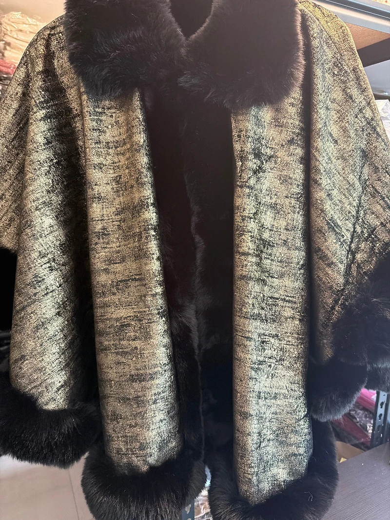 Suede Fur Cape