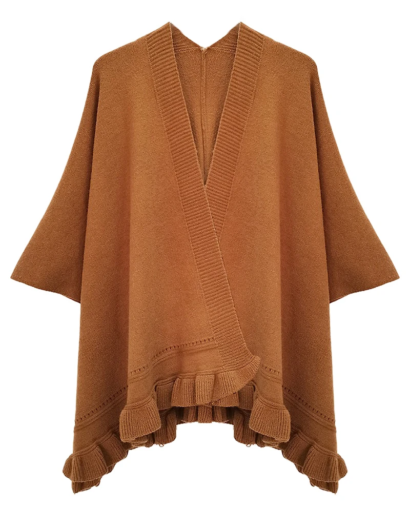 Ruffle Hem Ruana