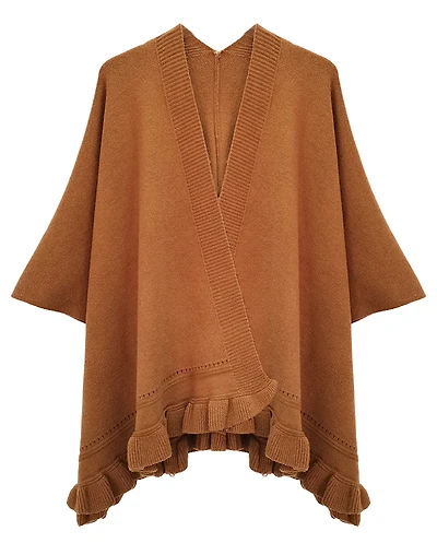 Ruffle Hem Ruana