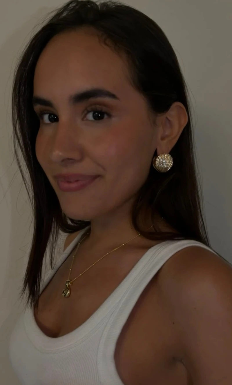 Rhinestone Seashell Earrings
