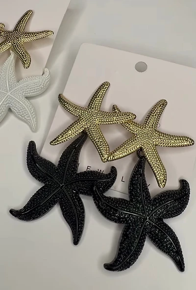 Straw Star Earrings
